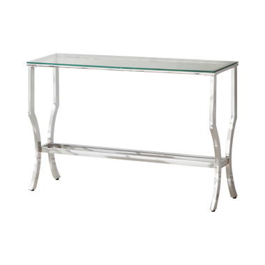 coaster-coffee-tables-living-room-Saide-Rectangular-Sofa-Table-with-Mirrored-Shelf-Chrome
