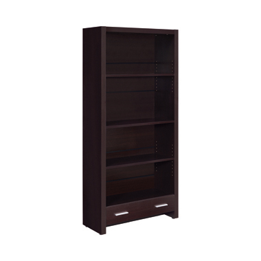 coaster-bookcases-display-room-storage-bedroom-Skylar-5-shelf-Bookcase-with-Storage-Drawer-Cappuccino