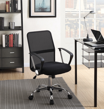 coaster-office-chairs-home-office-Gerta-Office-Chair-with-Mesh-Backrest-Black-and-Chrome-hover