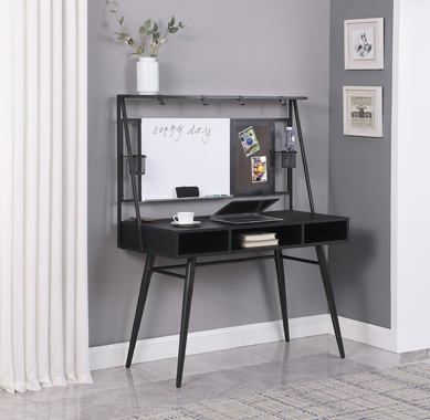 coaster-home-office-Jessie-Writing-Desk-with-USB-Ports-Black-and-Gunmetal-hover