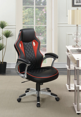 coaster-office-chairs-home-office-Lucas-Upholstered-Office-Chair-Black-and-Red-hover