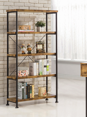 coaster-bookcases-display-room-storage-bedroom-Analiese-4-shelf-Bookcase-Antique-Nutmeg-hover