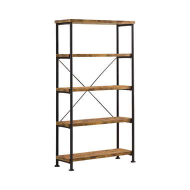 coaster-bookcases-display-room-storage-bedroom-Analiese-4-shelf-Bookcase-Antique-Nutmeg