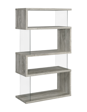 coaster-room-storage-bedroom-Emelle-4-shelf-Bookcase-with-Glass-Panels