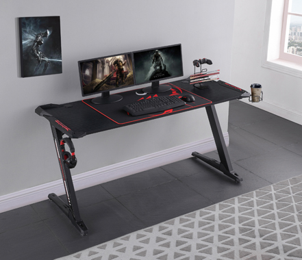 coaster-home-office-Brocton-Metal-Z-shaped-Gaming-Desk-Black-hover