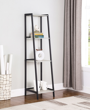 coaster-bedroom-Pinckard-4-shelf-Ladder-Bookcase-Grey-Stone-and-Black-hover