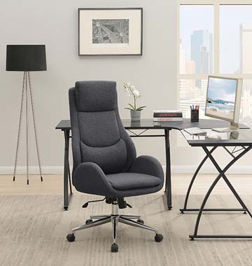 coaster-office-chairs-home-office-Cruz-Upholstered-Office-Chair-with-Padded-Seat-Grey-and-Chrome-hover