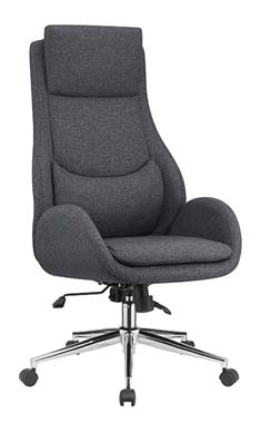 coaster-office-chairs-home-office-Cruz-Upholstered-Office-Chair-with-Padded-Seat-Grey-and-Chrome