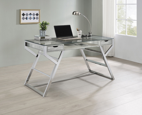 coaster-home-office-Emelle-2-drawer-Glass-Top-Writing-Desk-Grey-Driftwood-and-Chrome-hover