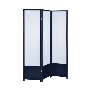 coaster-room-dividers-accents-Calix-3-panel-Folding-Floor-Screen-Translucent-and-Black