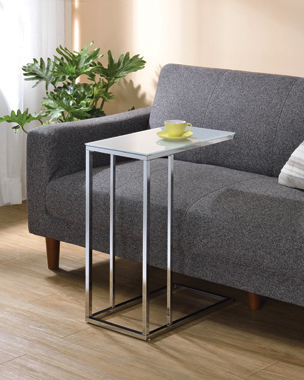 coaster-living-room-Stella-Glass-Top-Accent-Table-Chrome-and-White-hover