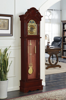 coaster-grandfather-clocks-accents-Diggory-Grandfather-Clock-Brown-Red-and-Clear-hover