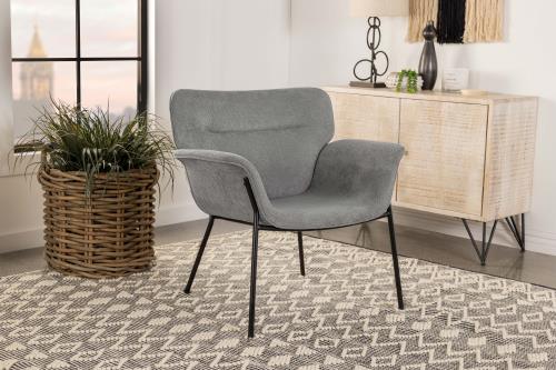 coaster-accent-chairs-bedroom-Davina-Upholstered-Flared-Arms-Accent-Chair-Ash-Grey