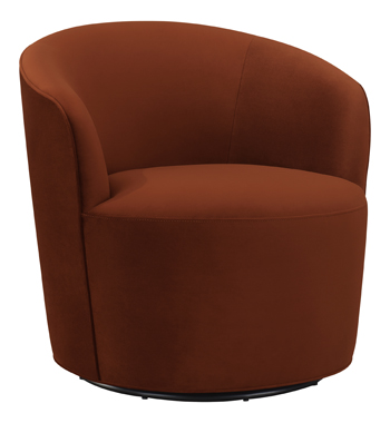 coaster-accent-chairs-bedroom-Joyce-Sloped-Arms-Swivel-Chair-Burnt-Orange