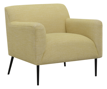 coaster-accent-chairs-bedroom-Darlene-Upholstered-Track-Arms-Accent-Chair-Lemon