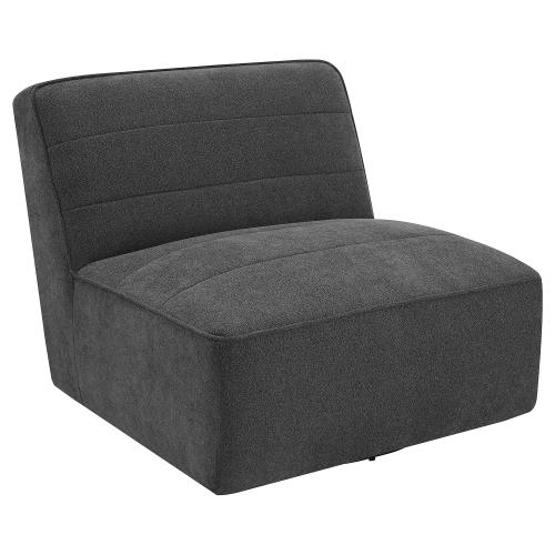 coaster-living-room-Cobie-Upholstered-Swivel-Armless-Chair-Dark-Charcoal-hover
