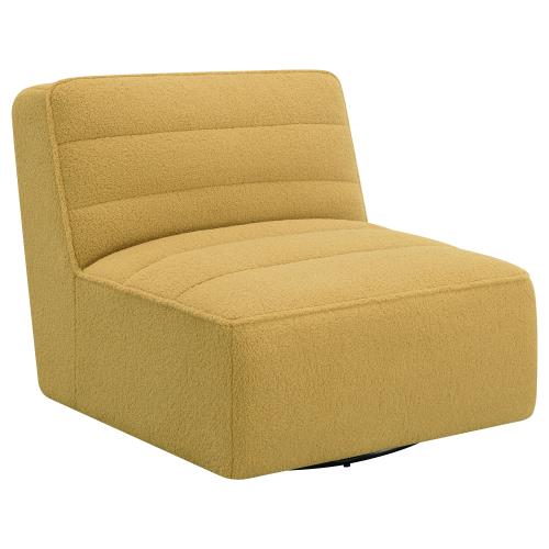 coaster-bedroom-Cobie-Upholstered-Swivel-Armless-Chair-Mustard-hover