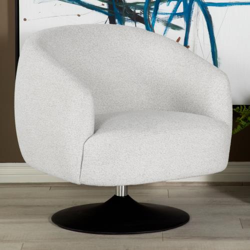 coaster-bedroom-Dave-Upholstered-Swivel-Accent-Chair-Beige-and-Matte-Black