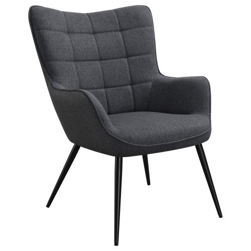 coaster-bedroom-Isla-Upholstered-Flared-Arms-Accent-Chair-with-Grid-Tufted-hover
