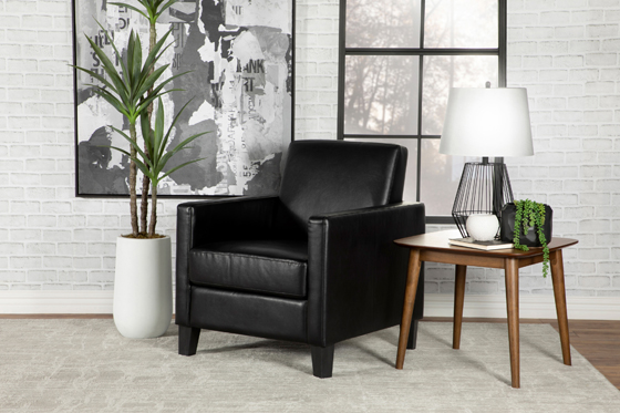 coaster-bedroom-Julio-Upholstered-Accent-Chair-with-Track-Arms-Black-hover