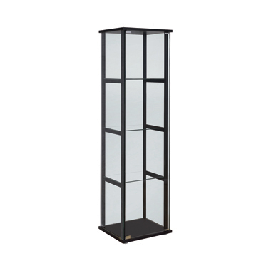 coaster-bedroom-Cyclamen-4-shelf-Glass-Curio-Cabinet-Black-and-Clear