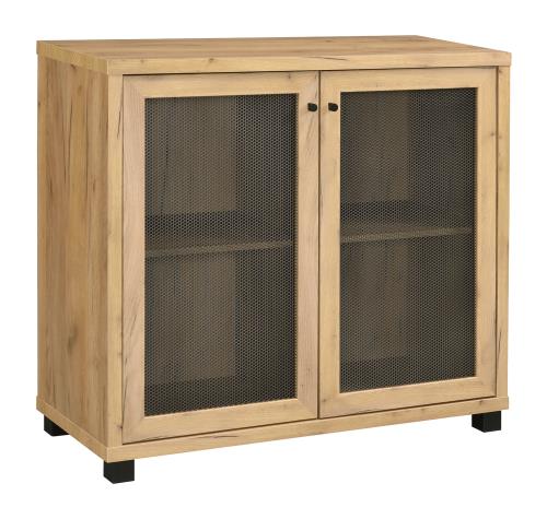 coaster-bedroom-Mchale-Accent-Cabinet-with-Two-Mesh-Doors-Golden-Oak-hover