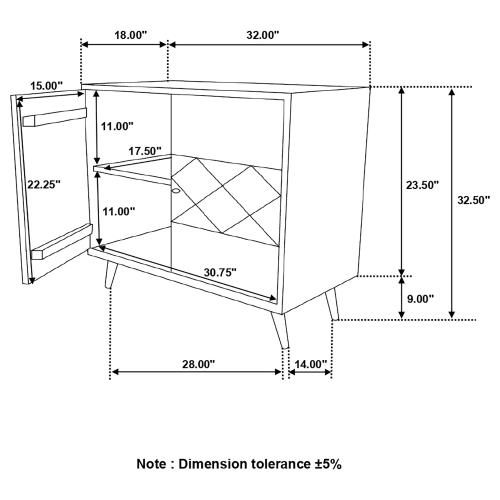 coaster-bedroom-Alyssum-Checkered-Pattern-2-door-Accent-Cabinet-Natural-hover