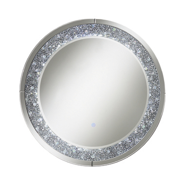 coaster-wall-mirrors-mirrors-bedroom-Lixue-Round-Wall-Mirror-with-LED-Lighting-Silver