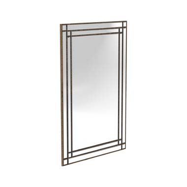 coaster-bedroom-Beaded-Trim-Mirror-Silver