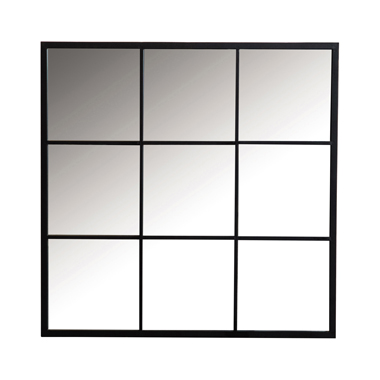 coaster-bedroom-Quetzal-Square-Window-Pane-Wall-Mirror-Black