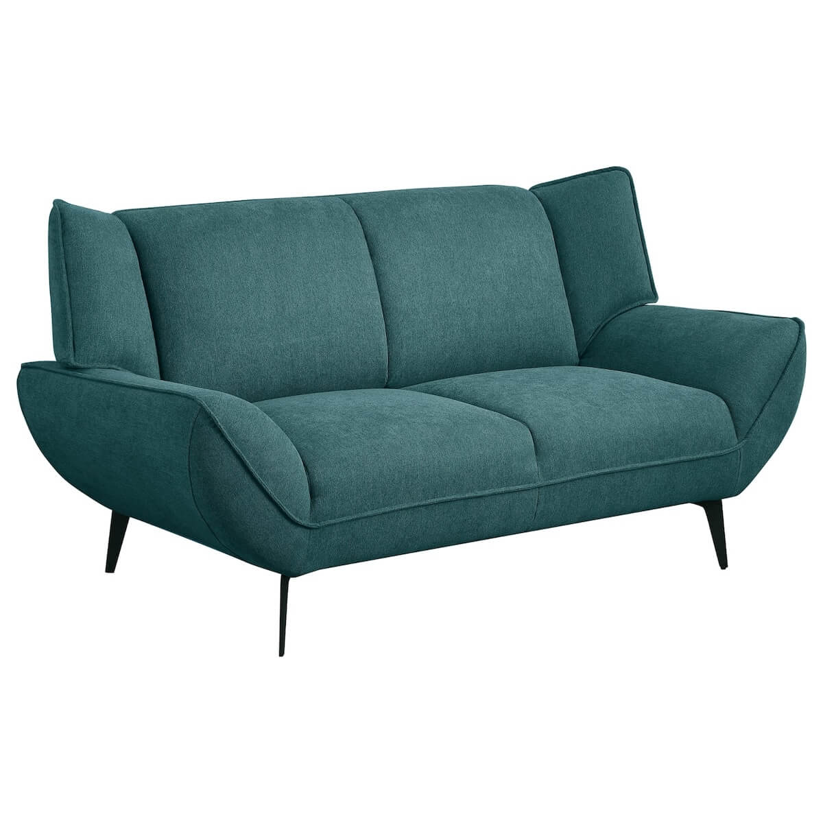 Small loveseat: Acton Upholstered Flared Arm Loveseat Teal Blue