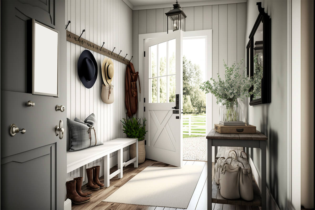 Farmhouse mudroom ideas for a warm welcome