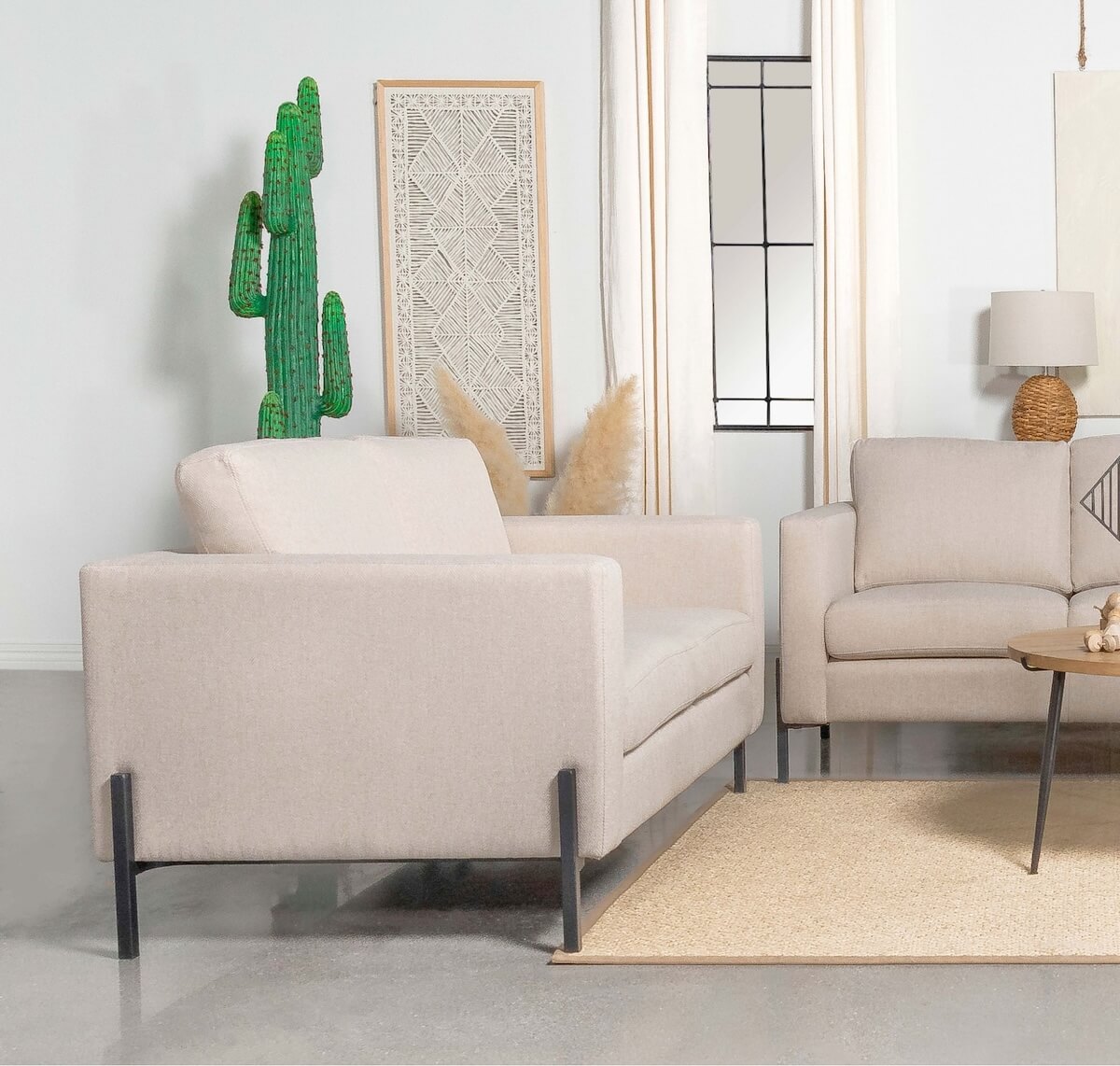 Small loveseat: Tilly Upholstered Track Arms Loveseat Oatmeal